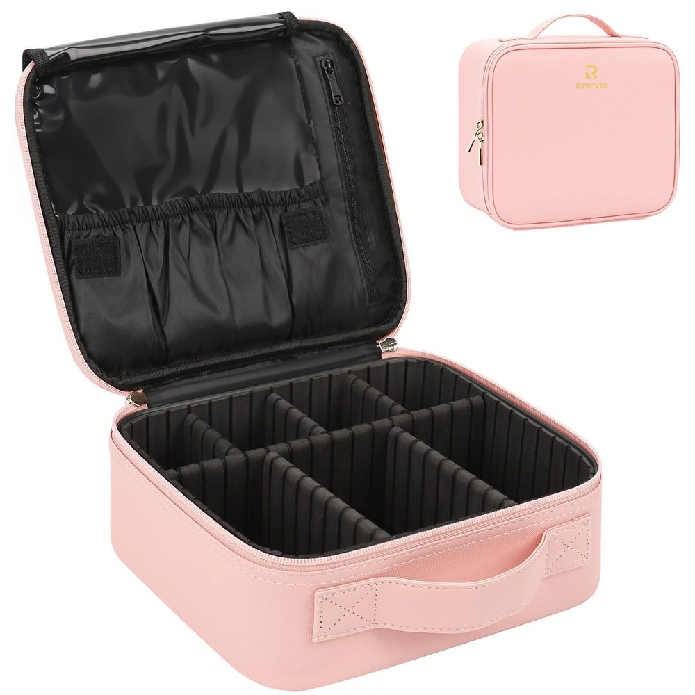 Travel Makeup Train Case Cosmetic Case Organizer Portable Artist Storage Bag😎